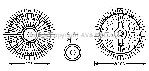 AVA QUALITY COOLING sankaba, radiatoriaus ventiliatorius OLC553